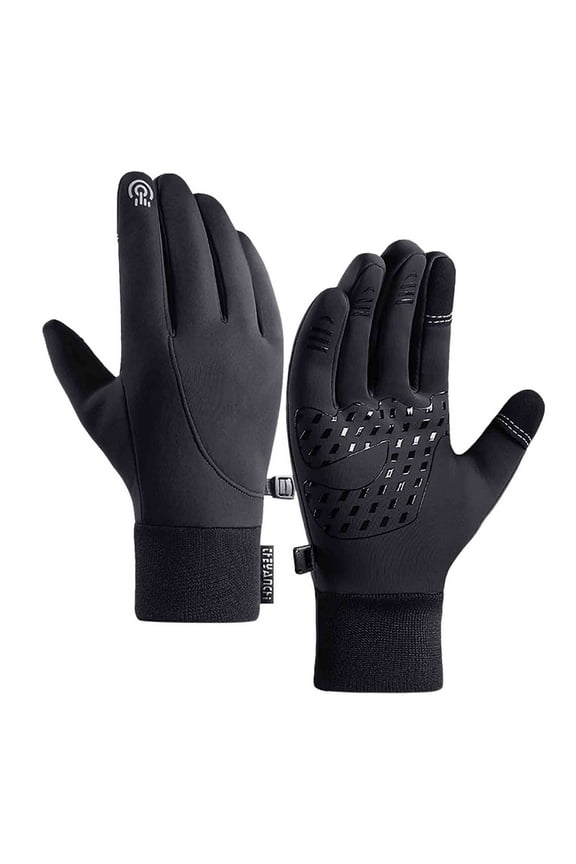 Outdoor Hiking and Skiing Gloves, Touchscreen Winter Warm Fleece Gloves with Windproof, Water-Resistant, Non-Slip Grip for Men and Women Outdoor Sports and Adventure Activities