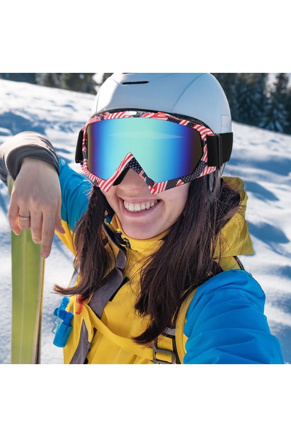 Outdoor Windproof Ski Goggles, Anti-UV Sun Protection & Anti-Fog Goggles for Men & Women, Multicolor, Winter Sports Gear, Christmas Gifts, Skiing & Snowboarding Accessories