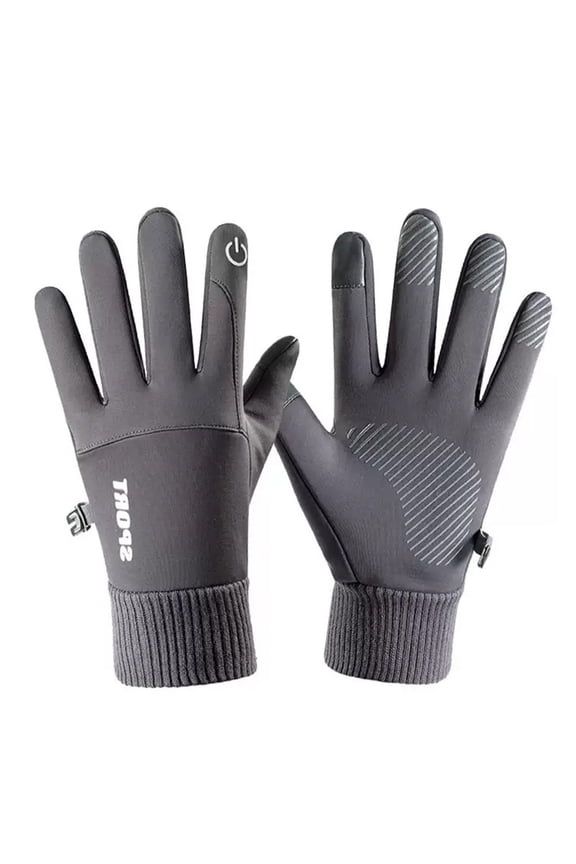 Outdoor Winter Warm All-Finger Touchscreen Gloves, Windproof Thermal Polyester Fleece Lined Cold Weather Gloves for Skiing, Cycling, Mountaineering, Hiking, Men and Women, Comfortable Fit