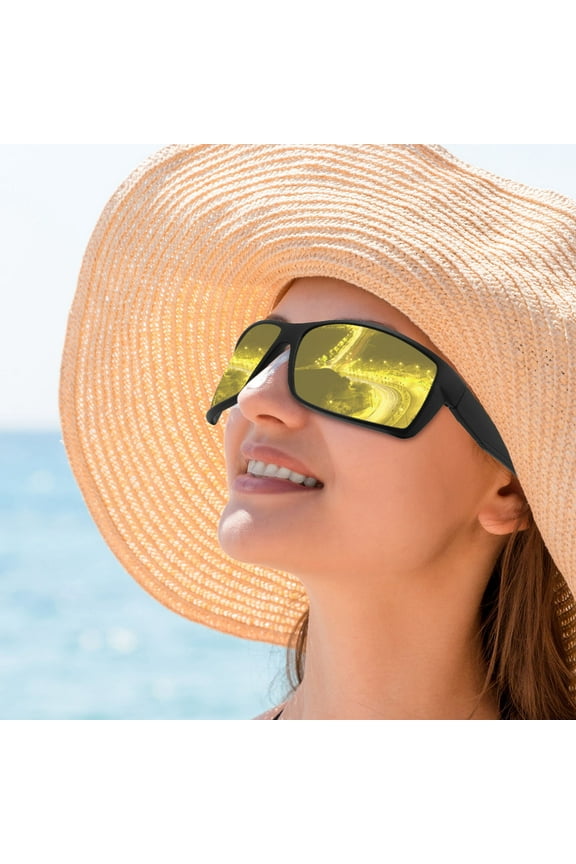 Polarized Sunglasses for Men and Women, UV400 Protection Oversized Square Shades, Lightweight Fashionable Outdoor Sunglasses for Driving, Sports & Casual Style, Trendy Eyewear Accessory