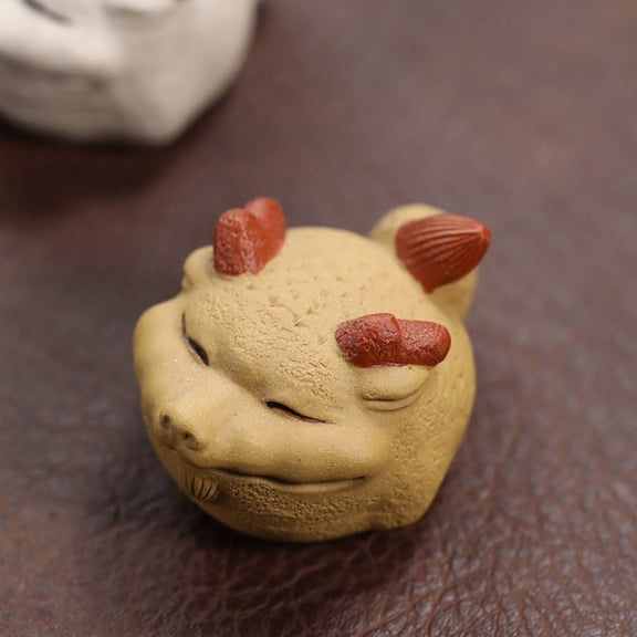 CxhicLuv Purple Sand Tea Pet, Handcrafted Yixing Tea Ornament, Small Flying Cloud Design, Feng Shui Tea Table Decor for Tea Lovers, Delicate Craftsmanship, Home Decoration & Unique Gift Idea