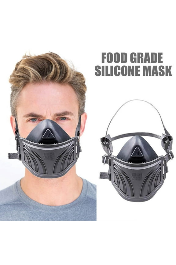 Reusable Gas Mask 5.1×4.7 Inch Rubber, Elastic, Comfortable – Work Protection Face Cover for Toxic Environments, Ideal for Pharmaceutical Work, Suitable for Factory Staff