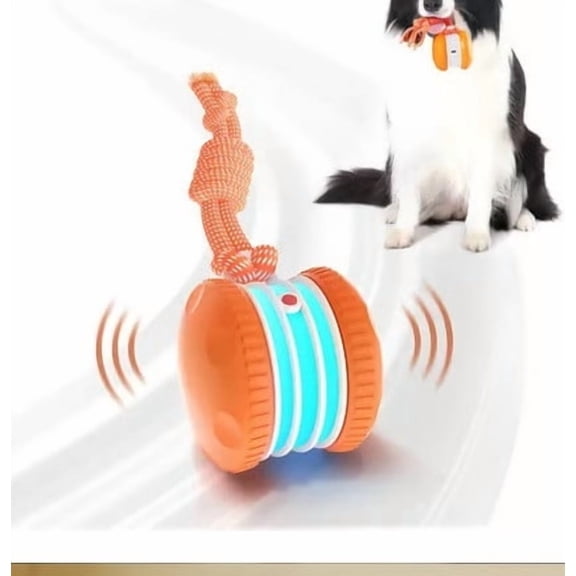 CxhicLuv Rope Pet Jumping Ball Toy for Dogs, Interactive Teasing Ball, Adjustable Speed with Motion Sensor for Active Dogs, Fun Play & Exercise, Stimulates Hunting Instinct