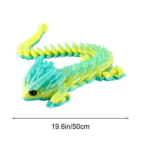 CxhicLuv Scaled Joints Movable Simulation Eyes Dragon Ornament, Unique Colorful Christmas Tree Topper, Detailed Fantasy Creature Decoration for Christmas Home Decor, Christmas Ornaments & Gifts