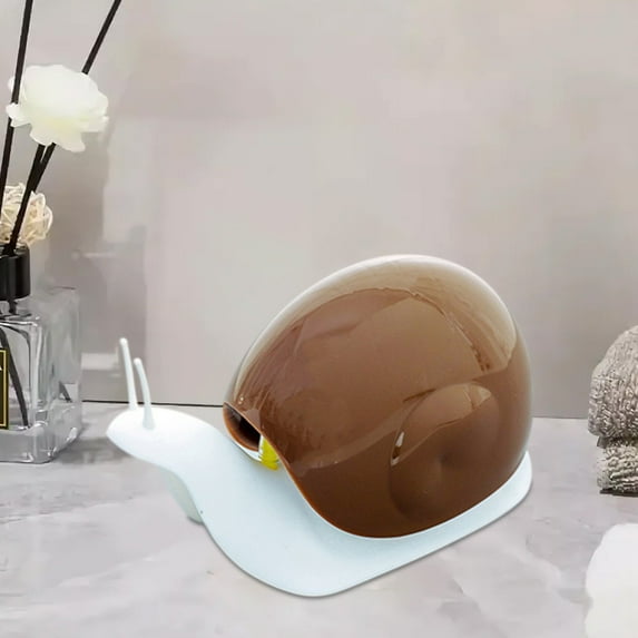 CxhicLuv Snail Shape Hand Soap Lotion Dispenser, Press Shampoo Lotion Bottle, Cute Snail Design Plastic Shower Gel Dispenser for Bathroom & Kitchen, Easy to Refill & Eco-Friendly, Black/White/Coffee