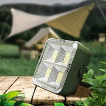 CxhicLuv Solar Camping Light 4×1.8×4 Inch – 4 Modes, Solar-Charged, Power Display, Portable Solar Lamp with USB Charging – Ideal for Camping, Hiking, Perfect for Outdoor Adventurers, Campers