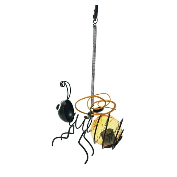 CxhicLuv Solar Hanging Insect Lights, 2pcs Luminous Bee Garden Decor, Solar-Powered Outdoor Hanging Insects with Colorful LED Lights, Waterproof and Whimsical Garden Ornament