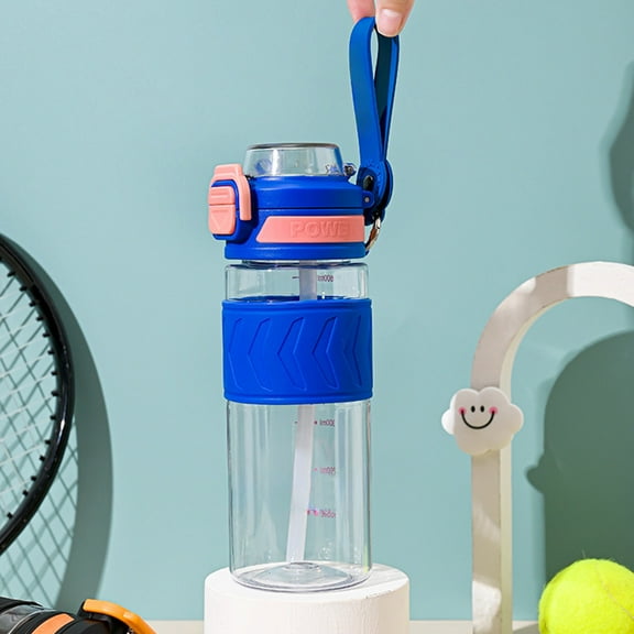 CxhicLuv Sports Water Cup 600ml, Large Capacity Double Drinking Bottle with Straw and Direct Drink Options, Leak Proof Portable Drawstring Hydration Bottle for Fitness, Gym, Running and Daily Use