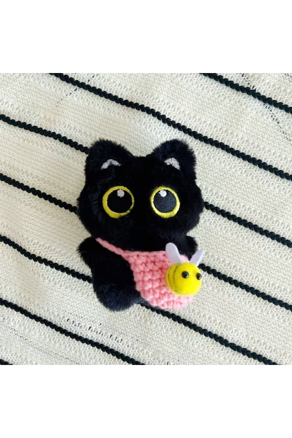 Squeaking Big-Eyed Toy Keychain, Soft Velour Hanging Ornament with Floppy Ears, Cute Embroidered Smiles for Bags, Keys, and Gifts, Adorable Keychain Companions