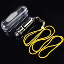 CxhicLuv Stainless Steel Survival Whistle 1.9×0.7 Inch Loud, Portable – Neck-Hanging Rescue Signal, Suitable for Hiking, Camping, Outdoor Safety, Great for Adventurers, Yellow