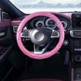 thumbnail image 1 of CxhicLuv Steering Wheel Cover, Car Wheel Grip 15 Inch Diamond Decor, Leather, Non-slip – Suitable for Car Interiors, Daily Driving Women, Girls, Hot Pink, 1 of 7