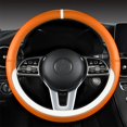 thumbnail image 1 of CxhicLuv Steering Wheel Cover, Car Wheel Protector 15 Inch Colorblocked, Non-slip, Cloth – Perfect for All Car Models, Daily Use Car Owners, Style Lovers, Orange, 1 of 9