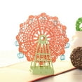 thumbnail image 1 of CxhicLuv Stereoscopic Ferris Wheel Greeting Card, Art Toy, With Envelope, Ideal for Birthdays, Anniversaries, Writes Wishes, Suitable for Gift Givers, Orange, 1 of 5