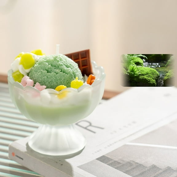 CxhicLuv Summer Fruit Ice Cream Aroma Candle, Transparent Jelly Wax Scented Candle with Dried Flowers for Relaxing, Long-Lasting Aroma, Ideal for Christmas Gifts, Purple/Yellow/Pink/Green