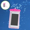thumbnail image 1 of CxhicLuv Transparent Phone Waterproof Pouch, 8.9×4.3 Inch, IPX8, Fluorescent, Touch-Friendly, Ideal for Swimming, Rafting, PVC & Sealable, Suitable for Phone Users, Water Sports Enthusiasts, Pink, 1 of 6
