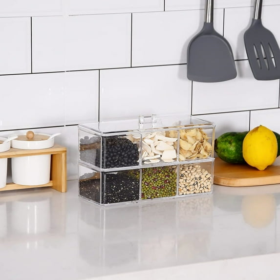 CxhicLuv Transparent Stackable Storage Box, Multi-Functional Organizer for Jewelry, Swabs, Hair Accessories, Office & Bathroom Storage, Clear Acrylic Design, Space-Saving Set