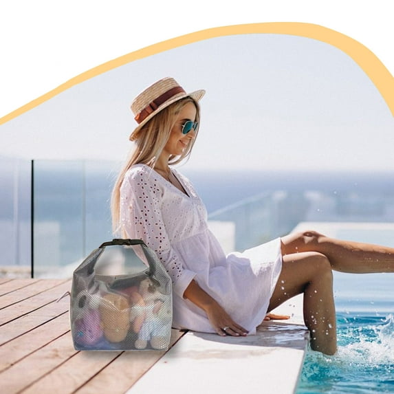 CxhicLuv Transparent Waterproof Storage Bag, 13.8×10.8×6.1 Inch, Sealed, Spacious, Easy to Carry, Swimming, Fitness, Beach Trips, PVC & Waterproof, Travel Organizer, Suitable for Swimmers, Gray