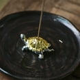 thumbnail image 1 of CxhicLuv Turtle Incense Stick Holder, Metal Fragrance Burner Rack, Decorative Brown/Golden Turtle Design for Home & Office, Compact Incense Rack with 0.2cm Plug Hole for Christmas & Holiday Decor, 1 of 6