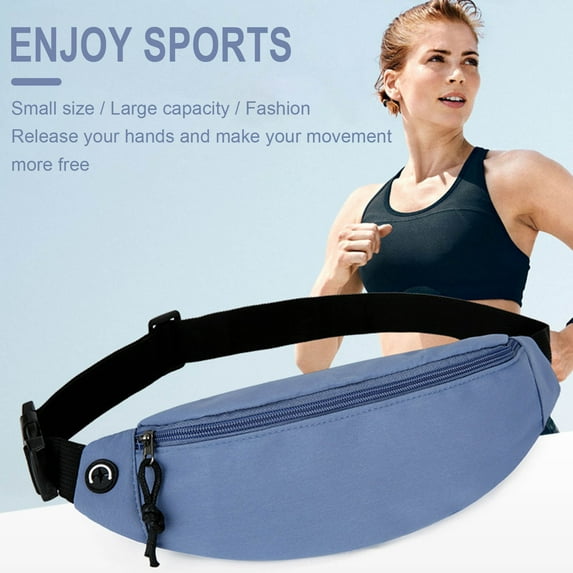 CxhicLuv Waist Pack for Men & Women Stylish, Spacious, Durable – Adjustable Belt Bag with Crossbody Option, Ideal for Running, Workout, Shopping, Suitable for Fitness Enthusiasts, Travelers, Blue