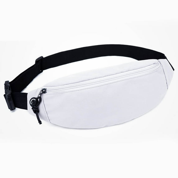 CxhicLuv Waist Pack for Men & Women Stylish, Spacious, Durable – Adjustable Belt Bag with Crossbody Option, Ideal for Running, Workout, Shopping, Suitable for Fitness Enthusiasts, Travelers, White