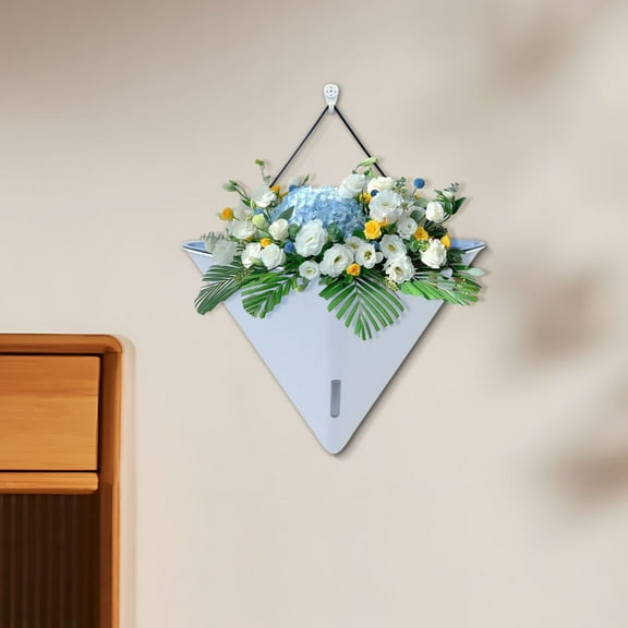 CxhicLuv Wall Planters for Indoor Plants, Large Self-Watering Geometric Hanging Flower Vase, Stylish Vertical Garden Planter for Succulent and Cactus with Metal Hanger for Modern Home Decor