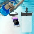 thumbnail image 1 of CxhicLuv Waterproof Phone Pouch, 8.3×3.9×0.8 Inch, Touchable, IPX8, Adjustable Lanyard, Swimming, Rafting, Beach Trips, Polyester PVC & Secure, Phone Case, Suitable for Swimmers, Travelers, Black, 1 of 8