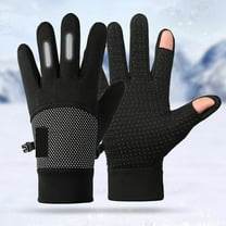 CxhicLuv Waterproof Ski Gloves, Velvet Lined, Anti-Slip Silicone, Touchscreen – Thermal Cycling Gloves, Ideal for Snowy Days, Skiing, Riding, Great for Winter Sports