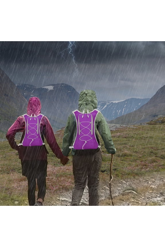 Waterproof Sports Backpack 9.9×3.2×16.1 Inch Nylon, Reflective, Spacious Running & Cycling Bag – Ideal for Outdoor Sports, Marathons, Suitable for Runners, Purple