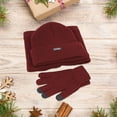 thumbnail image 1 of CxhicLuv Winter Beanie Hat Scarf Gloves Set for Women, 3-Piece Acrylic Cold Weather Accessories, Soft Fleece Lined Beanie, Touchscreen Gloves, Long Knitted Scarf, Ideal Christmas Gift for Skiing, 1 of 7