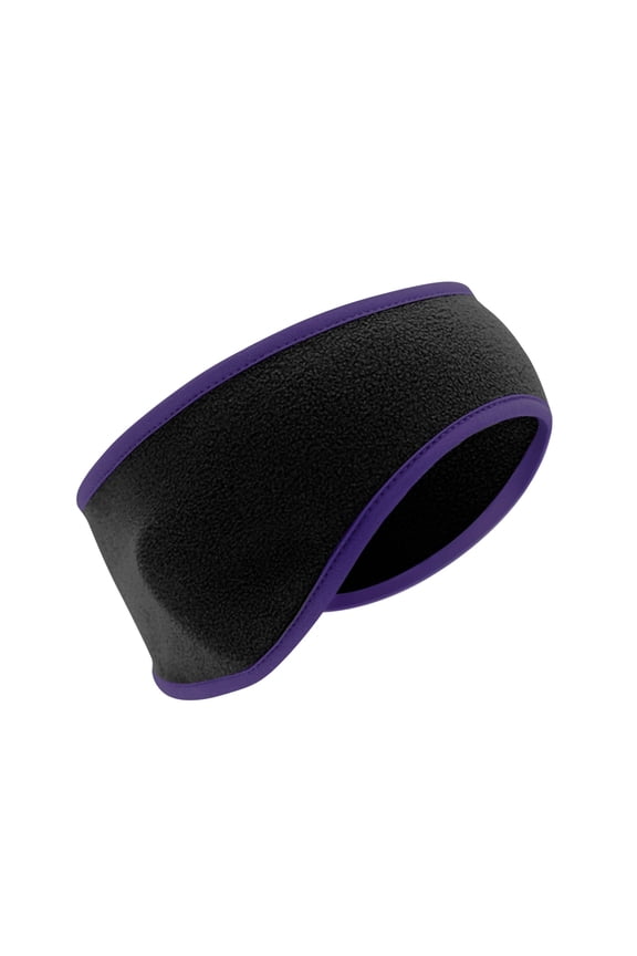 Winter Fleece Earband 9.2×4.9 Inch Stretchy, Warm, Lightweight – Cold-Weather Head Warmer for Outdoor Activities, Ideal for Cycling, Hiking, Suitable for Unisex Winter Sports Fans, Purple