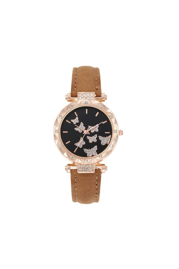 Women's Fashion Digital Watch, Steel Chain, Night Light, Scratch-resistant, Great for Daily Wear, Outdoors, Precise & Comfortable, Suitable for Career Women, Travelers, Brown