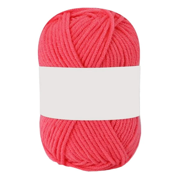 Cxui 4 Ply Soft Cotton Yarn Skeins, Diy Knitting Crochet Yarn for Sweaters Hats Scarves, All-Season Craft Yarn, 1 Roll of Yarn Red1