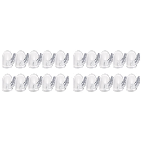 Cxui Adhesive Hooks for Hanging, Small Sticky Wall Hooks with Non Marking Sticker for Home Kitchen Bathroom Bedroom Office(1X1In, White2) 20Pcs