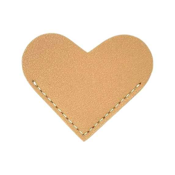 Cxui Book Corner Protector, Pu Leather Heart Bookmarks - Vintage Corner Page Markers for Book Lovers, Reading Accessories, Office & Home Library Decor, Gift Set Orange