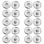 Cxui Buttons, 10 Sets Silver Sew-On Snap Buttons 15Mm - Heavy Duty Brass Fasteners for Diy Clothing, Bags & Craft Projects, Secure Two-Part Metal Snaps for Alterations Silver