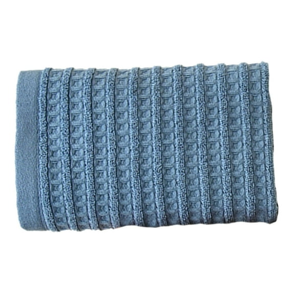 Cxui Cotton Waffle Weave Hand Towels, Soft And Absorbent Bathroom Towels, Quick Drying Face Towels for Home, 34X72Cm Lightweight Towel Set Blue