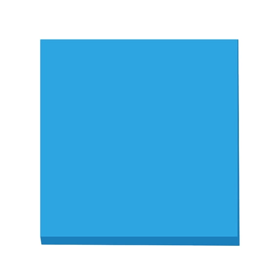 Cxui Cute Sticky Notes - 100-Sheet Super Sticky Notes 3X3 Inch, Assorted Colors Tear-Proof Memo Pads for Office Reminders, Home Organization & Refrigerator Labeling (1 Book) Blue