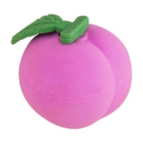 Cxui Fruit Erasers - Cute Erasers Bulk Pack, Traceless Clean Office Supplies, Fun Novelty Desk Accessories for Home, Workplace, Arts & Crafts, Peach Eraser Purple