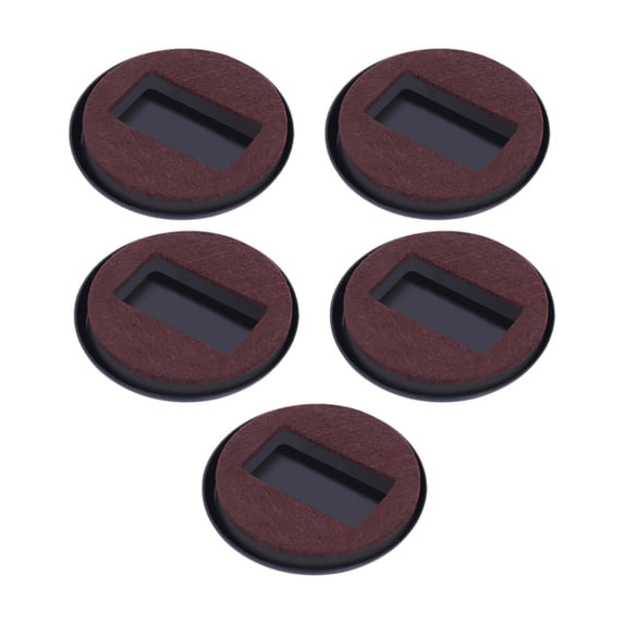 Cxui Furniture Caster Cups, Wheel Stoppers for Bed Chair Legs to Prevent Sliding, Floor Protectors for Hardwood (Black, 5Pcs)
