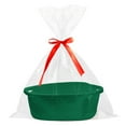 thumbnail image 1 of Cxui Gift Basket, Cute & Woven Cotton Rope, Small Storage Basket with Handle and Ribbon, Decorative Organizer for Toys Nursery Shelf (Green, 1Pcs), 1 of 5