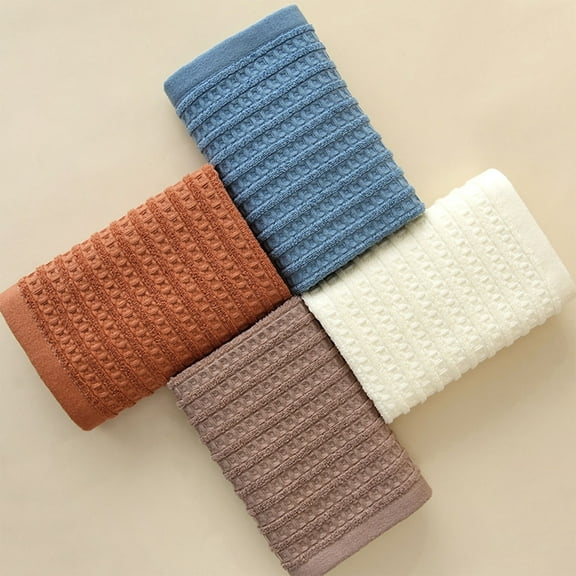 Cxui Hand Towels 2 Pack Cotton Soft Absorbent Quick Drying, Bathroom Kitchen Towel Set for Face Hands Body Brick Red*2