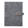 thumbnail image 1 of Cxui Notebook | Leather A5 Notebook 6 Ring A5 Pu Leather Refillable Notebook with Paper Navy, A5 Loose-Leaf Notebook, 1 of 9