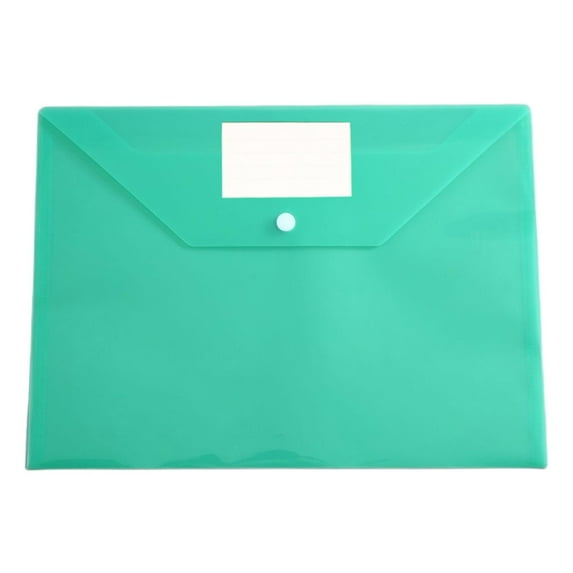 Cxui Plastic Folders | Transparent Document Envelopes - Letter Size with Label Pockets & Snaps, Office Organizing Essential, Professional File Management System