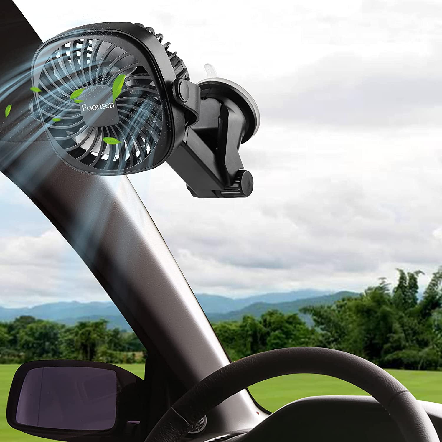 Cxy Rechargeable USB Stroller Fan, Portable Car Fan, Car Seat Fan, Desk Fan, Flexible Tripod Clip on Bed, Bike, and Crib, Battery Powered