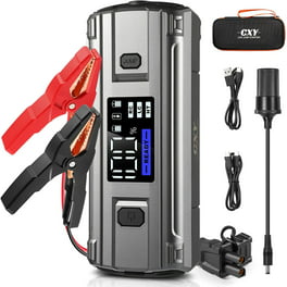 Jump Starter with Air Compressor, 10400mAh Portable Car Battery Charger &  150PSI Tire Inflator, LCD Display, Power Bank, LED Light, 12V Car Battery