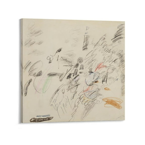 Cy Twombly Untitled (15) Printing Famous Paintings Office Home Wall Art Decorative Paintings Posters Wall Art Painting Canvas Gift Living Room Prints Bedroom Decor Poster Artworks 16x16inch(40x40cm)