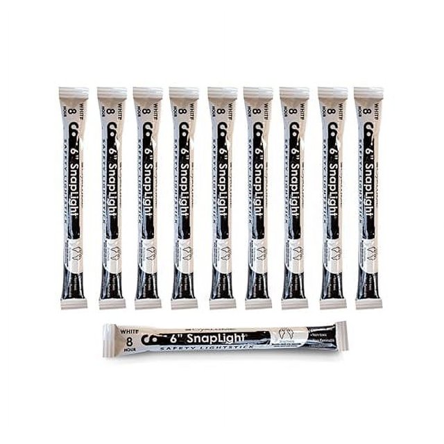 Cyalume White Emergency Glow Sticks Premium 6” SnapLight Survival