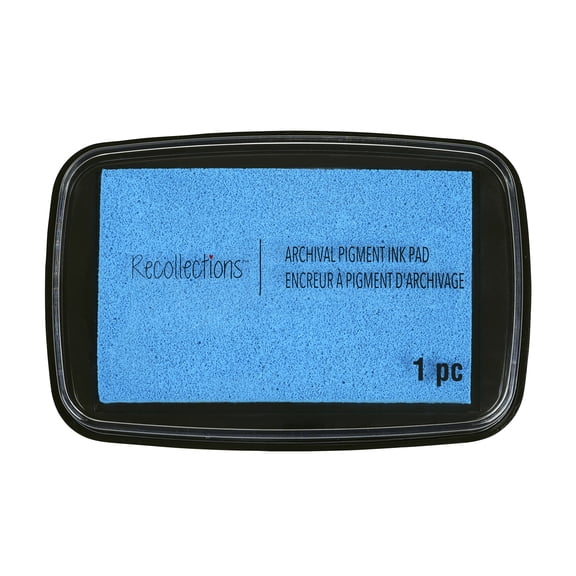 Recollections Cyan Archival Pigment Ink Pad - Use On Paper, Chipboard, Wood, and More. Ideal for Scrapbooking, Card Making, Arts & Crafts - Bulk 12 Pack