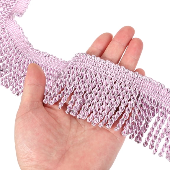 Cyan Blue Fringe Trim, 5 Yards x 65mm Fringe Trim Curtain Tassel Thick Long Fabric Sewing for Curtain Sofa Clothes DIY Decoration