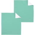 thumbnail image 1 of Cyan Color Washcloth 12x12in Set, 2 Pack Absorbent Cotton Towel Square Kitchen Dishes Towels, Soft Cleaning Face Hand Towel Fast Drying Wash cloth, 1 of 7
